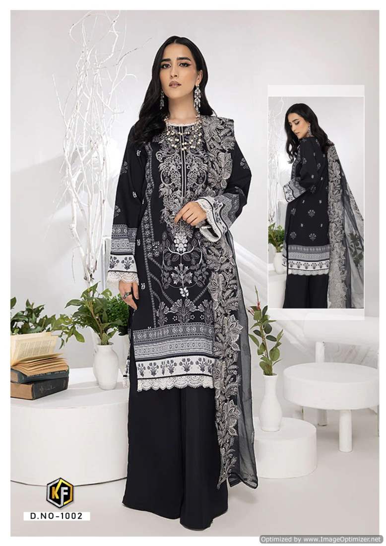 Roha Black And White By Keval Heavy Cotton Pakistani Dress Material Wholesale Online